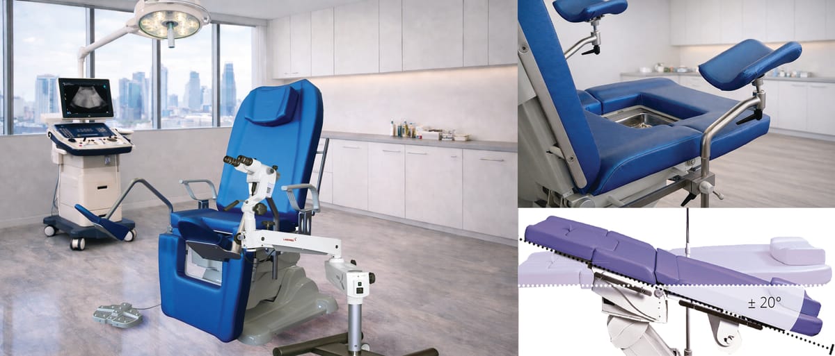 Гинекологичен стол Suprema в модерен гинекологичен кабинет